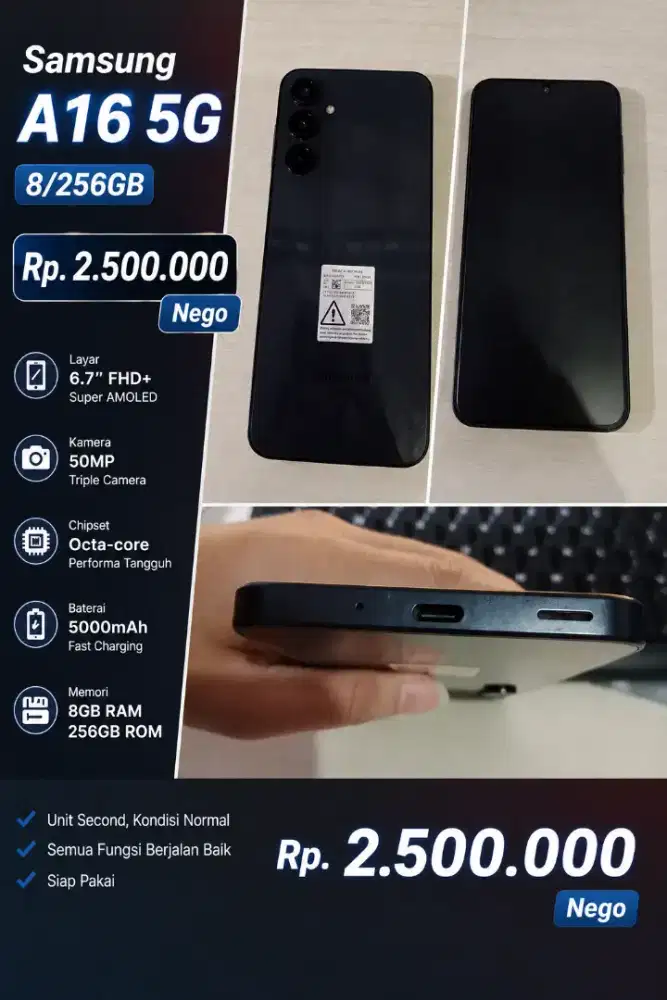 HP Samsung A16 5g 8/256