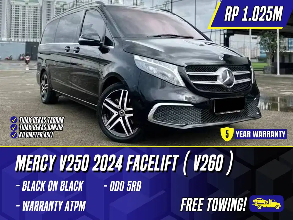Mercedes Benz V250 2024 NIK 2023 Facelift ( V260 ) Black Hitam Mercy