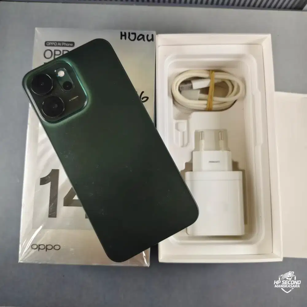 Oppo reno 14F 5G ram 12/256GB lengkap normal