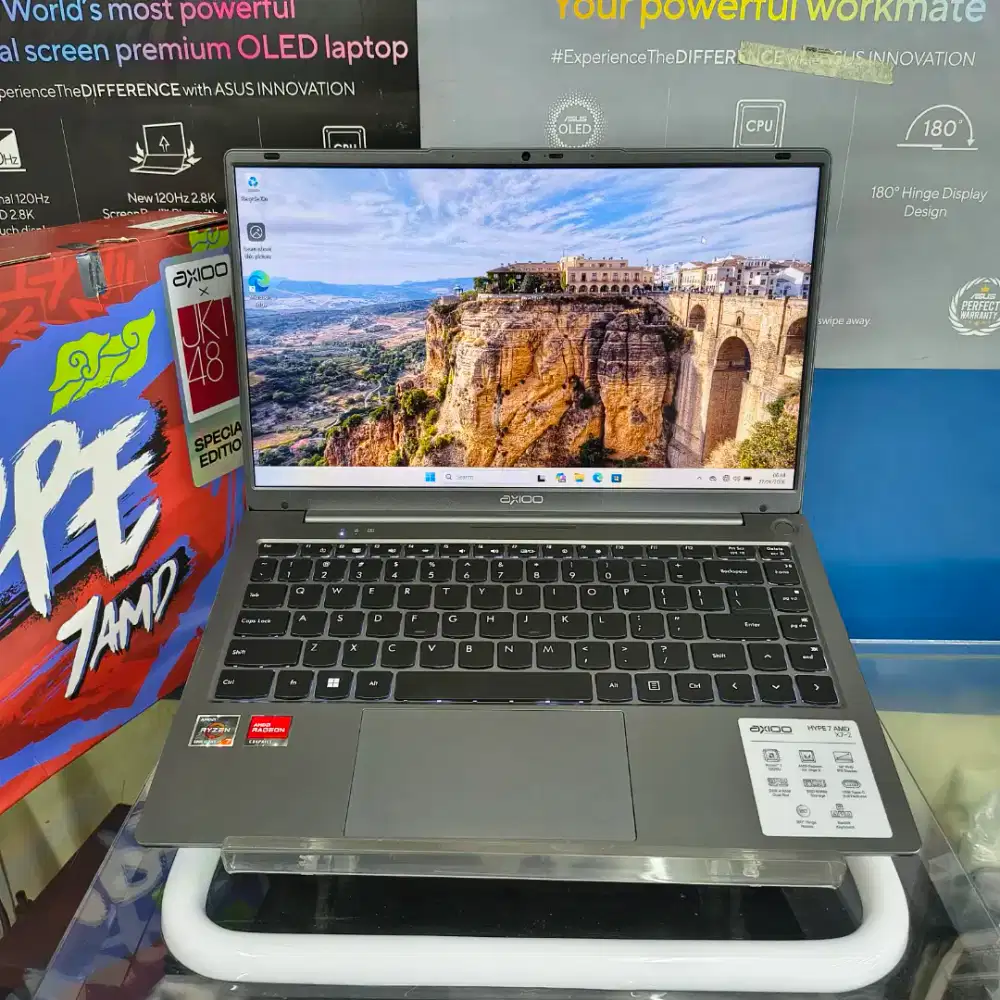 Axioo Hype 7 AMD X7-2 Ram-8GB SSD-512GB Ryzen 7-5825U 14inchi Fullset