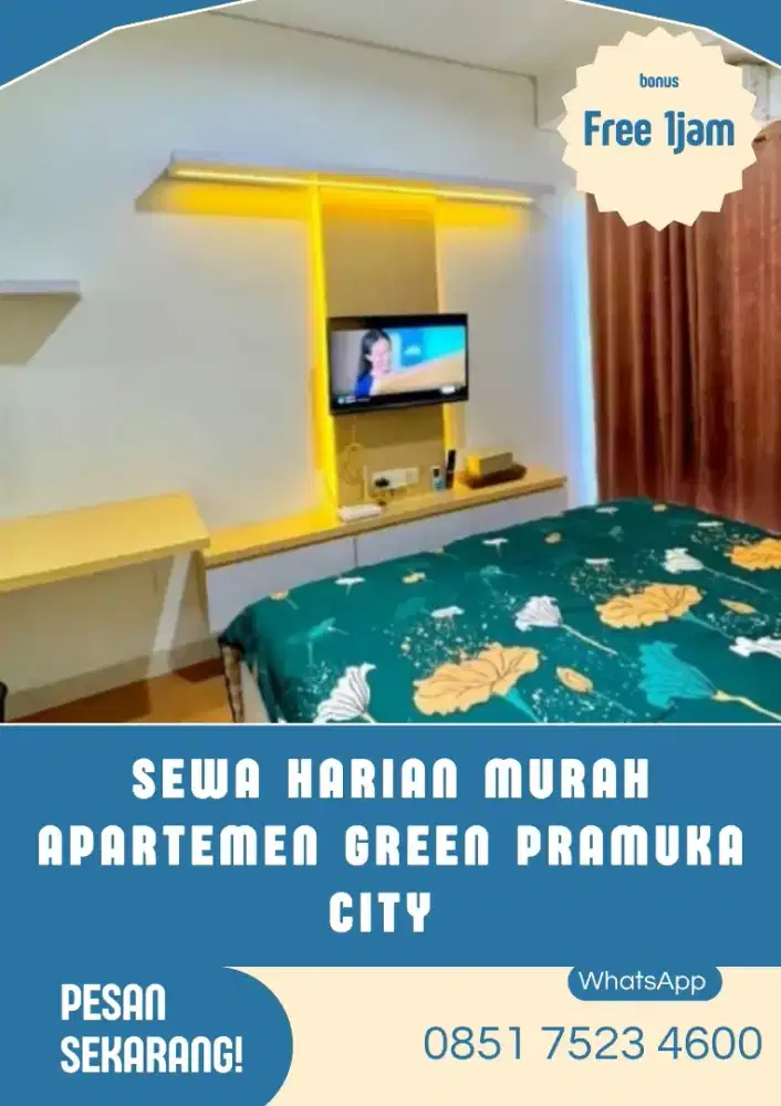 sewa apartemen harian transit green Pramuka city Jakarta pusat