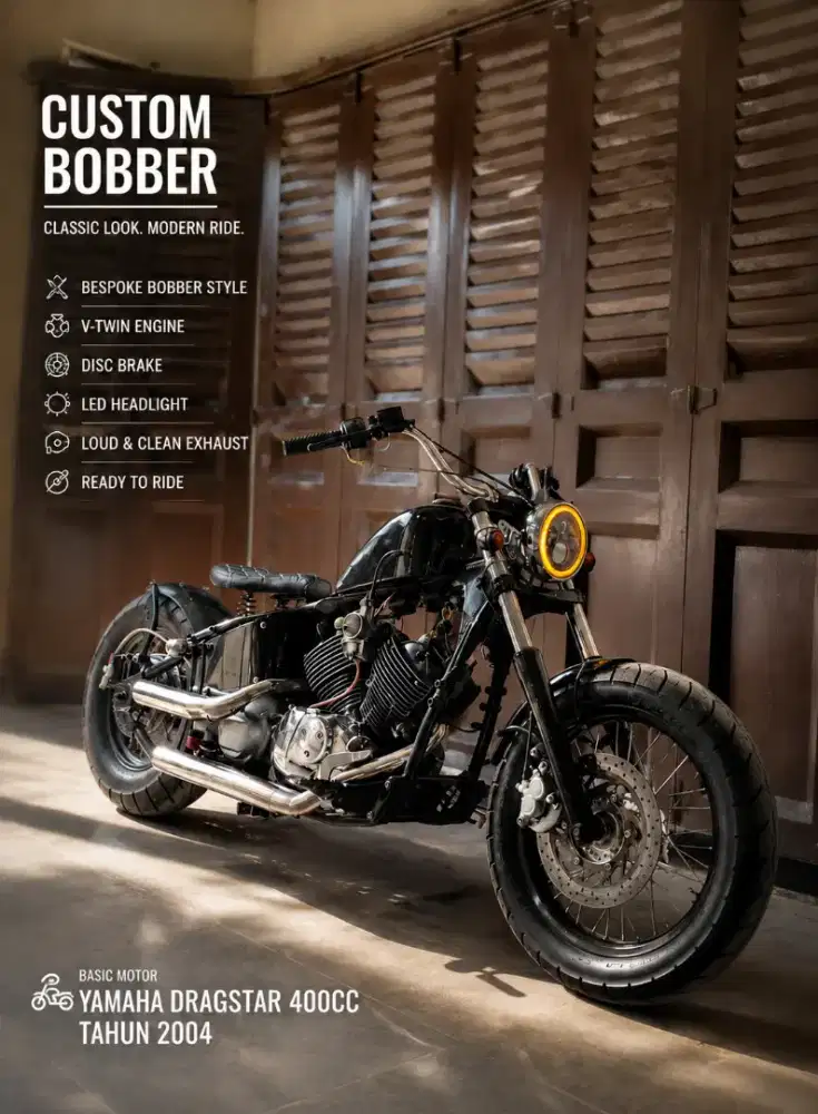 YAMAHA DRAGSTAR 400CC CUSTOM BOBBER