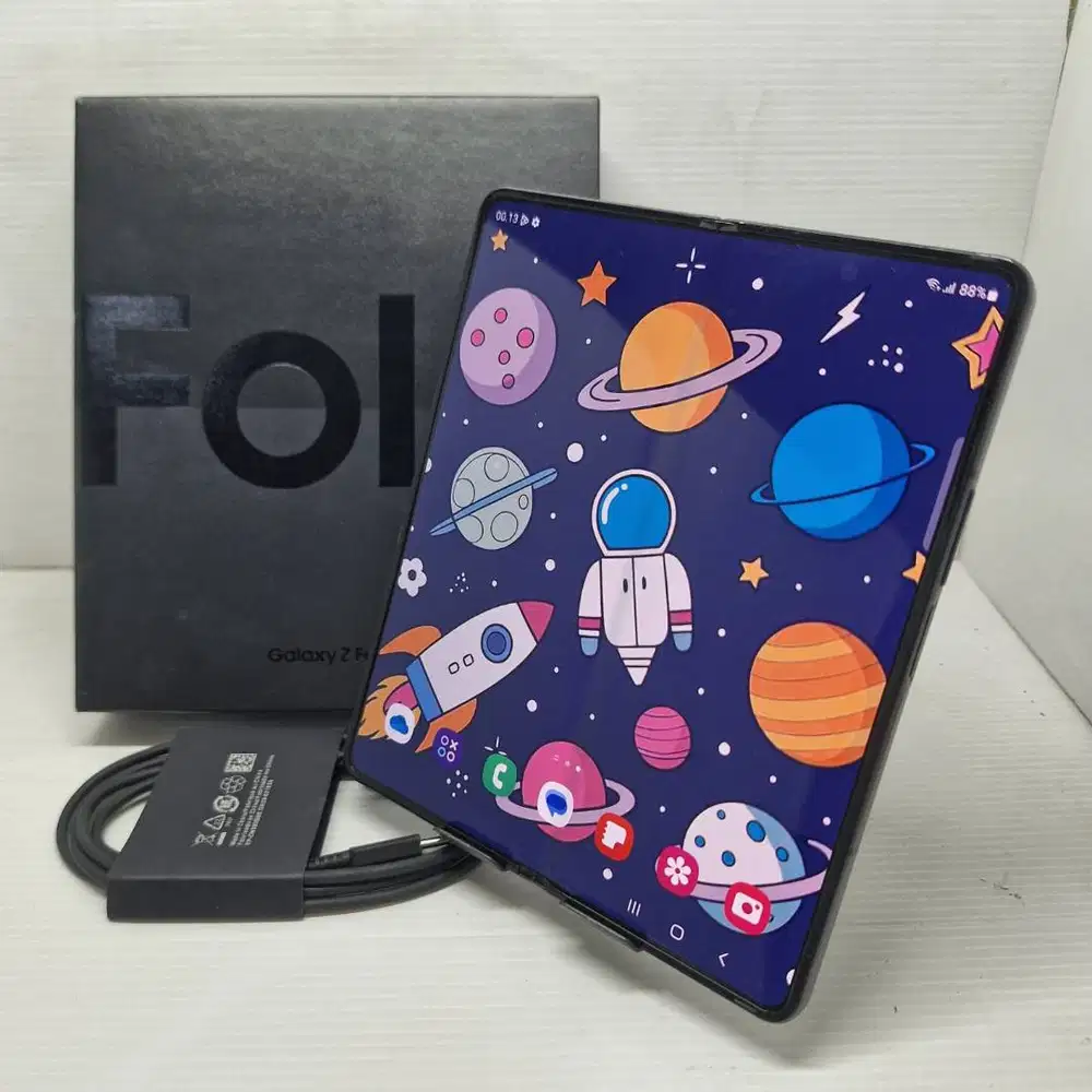 TERMURAH 512GB!  FULLSET SAMSUNG GALAXY Z FOLD 4 5G 12/256 BLACK SEIN