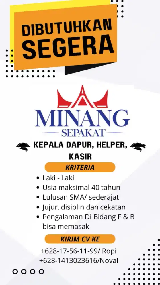 Lowongan Koki Nasi Padang