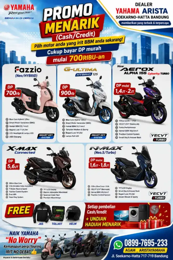 PROMO MOTOR YAMAHA BERKUALITAS, SIAP PAKAI DAN SIAP JALAN