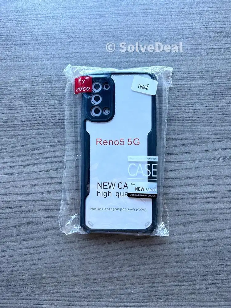 Case Oppo Reno5 Clear Black Transparan Soft Case