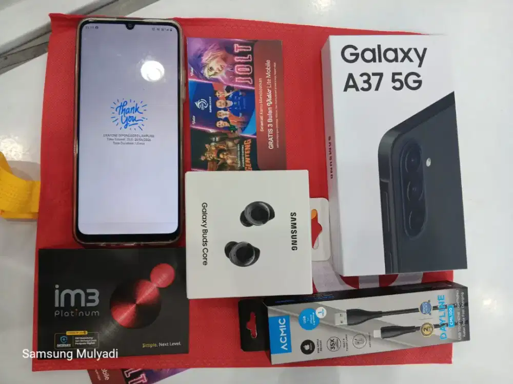 SAMSUNG GALAXY A37+BUDSCORE+KARTU INDST