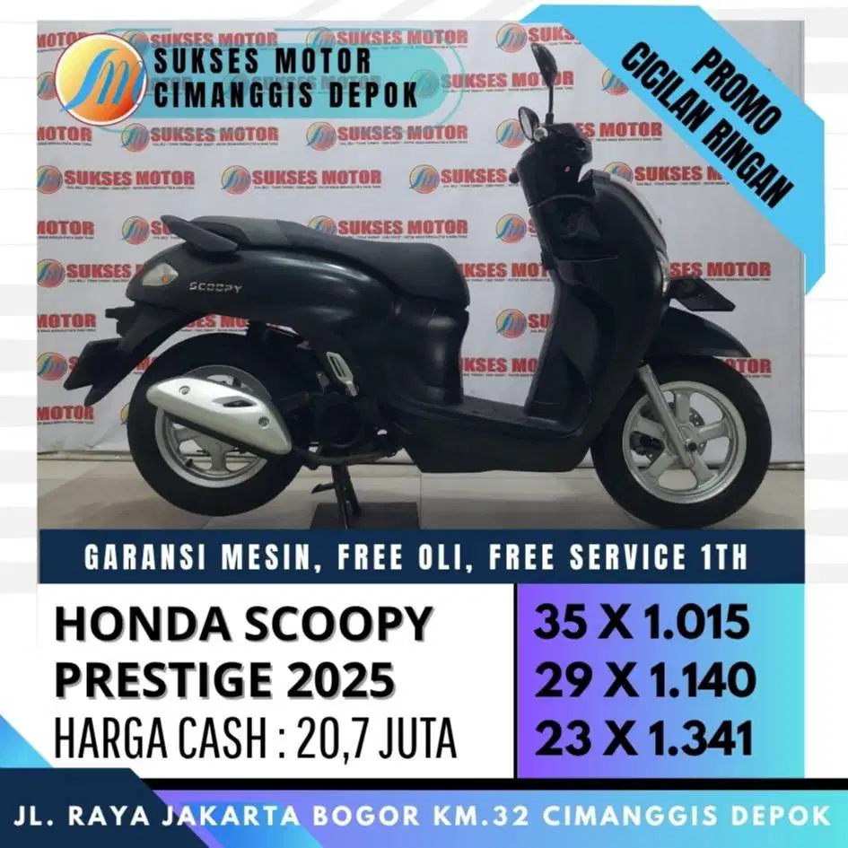 SCOOPY PRESTIGE 2025 CASH KREDIT PROMO DP 600 UNIT BERGARANSI