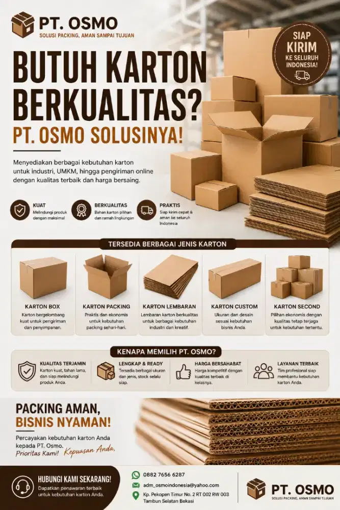 Supplier Karton Box & Karton Packing Bekasi | Harga Pabrik