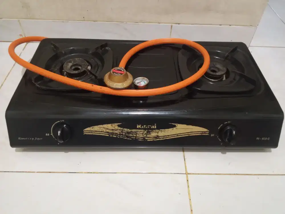 Kompor gas Rinnai 2 tungku + selang regulator