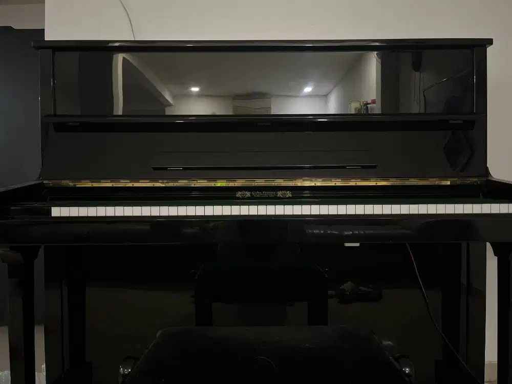 Piano Upright Gebr. Perzina Germany Original | Glossy Black | Langka