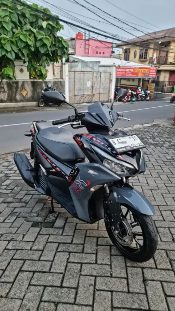 YAMAHA AEROX NEW CONNECTED BLACK GREY TAHUN 2024 DP CUMA 1 JUTA