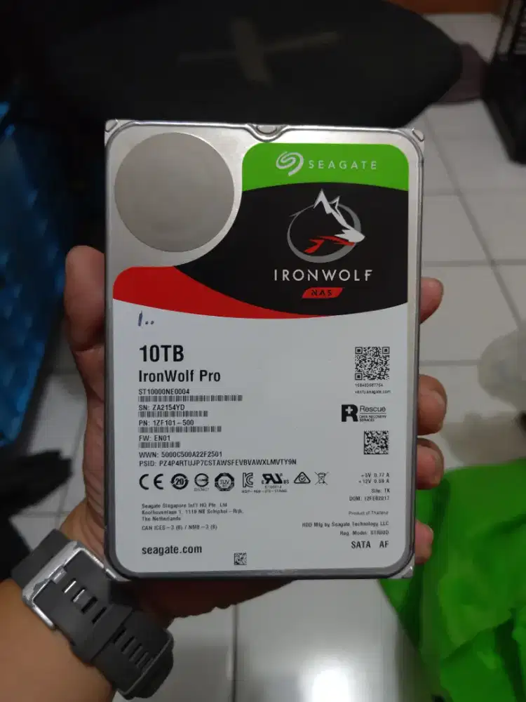Hardisk Seagate iron wolf nas 10tb sentinel 100%
