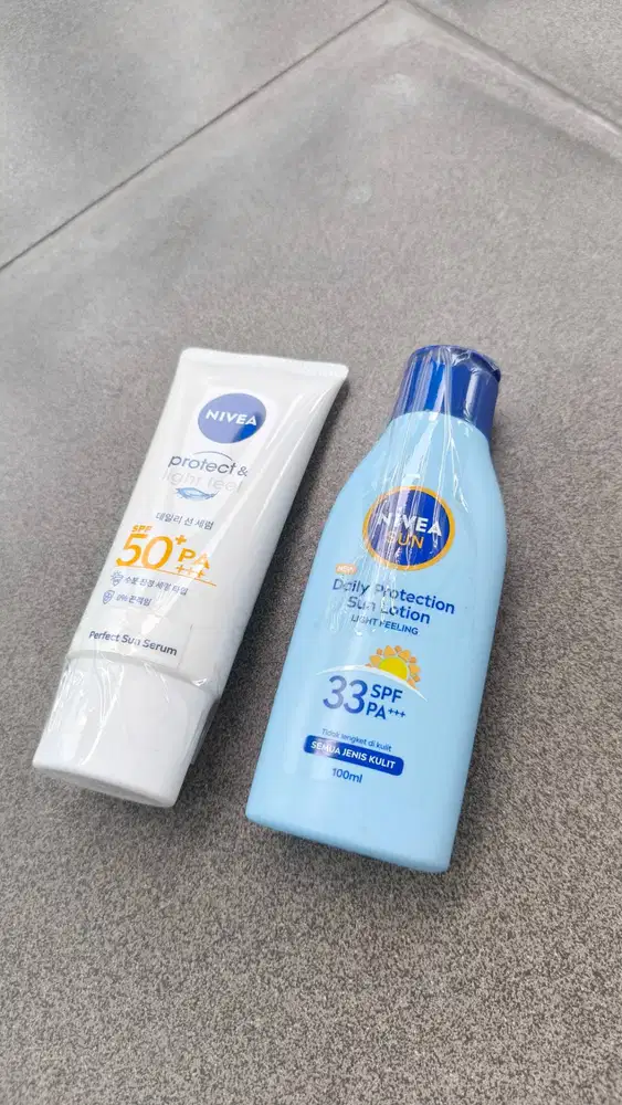 NIVEA Sun Care Package - Sun Face & Sun Lotion 100% Original dan Baru
