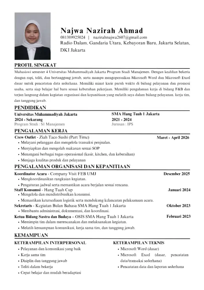 Cari Part Time Untuk Anak Kuliah