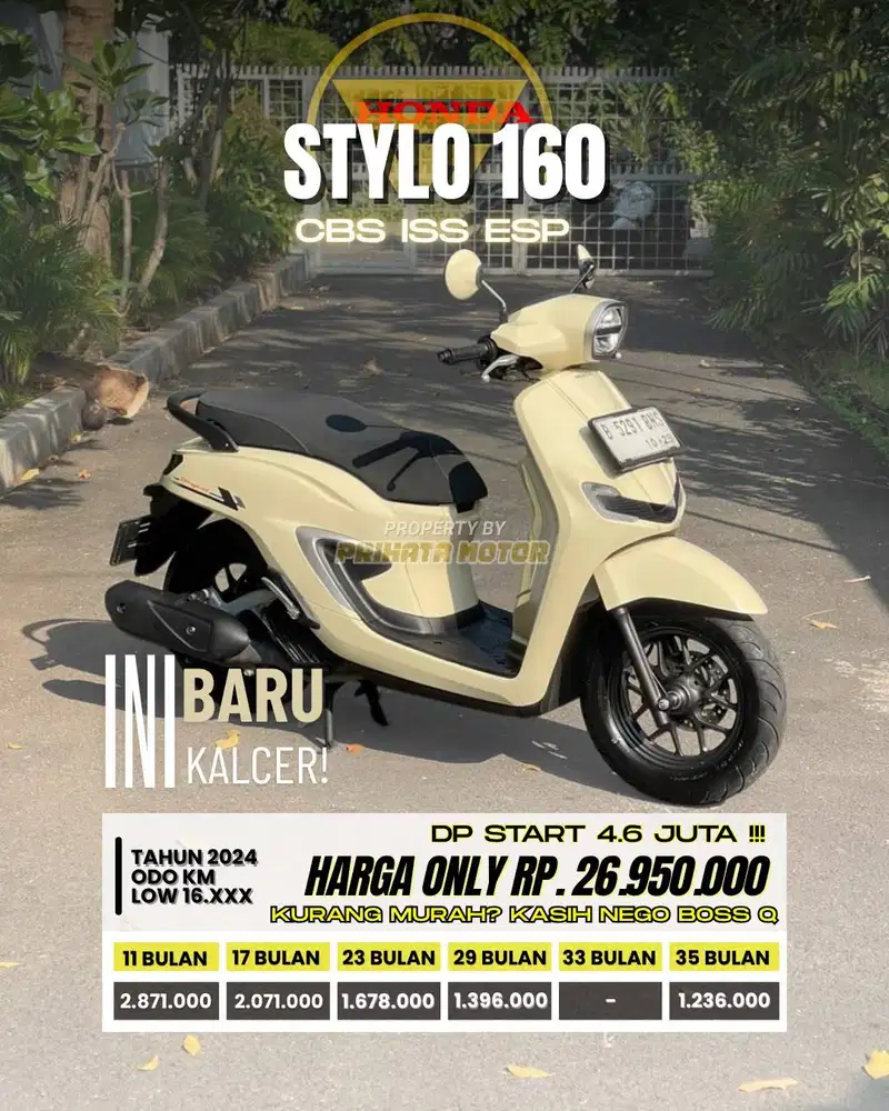 CREDIT DP MULAI 4.6 JUTAA STYLO 160 CBS ISS ESP 2024 !!!
