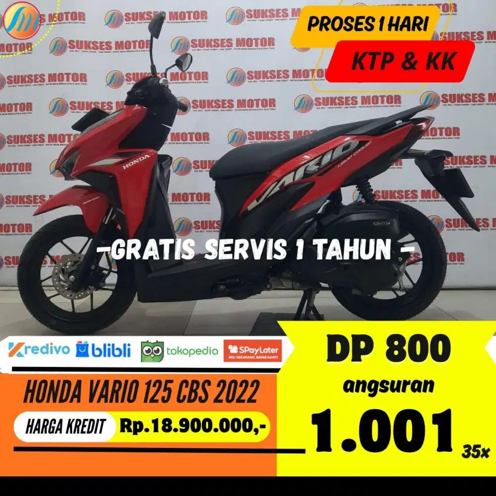 HONDA VARIO 125 CBS 2022 KREDIT DP 800RIBU ANGSURAN SANGAT TERJANGKAU