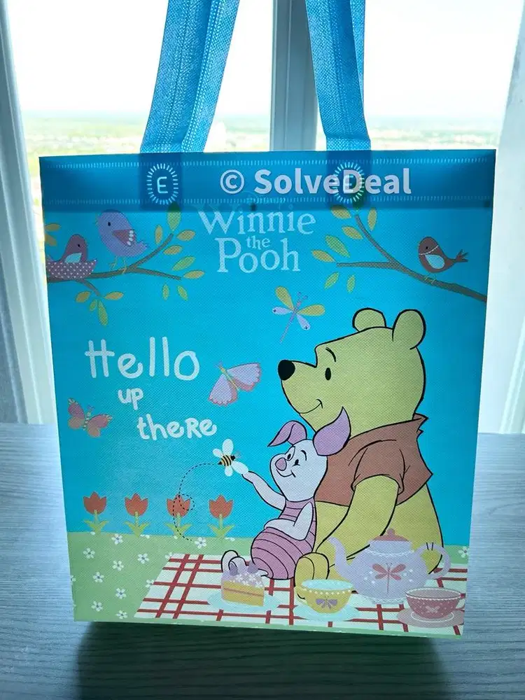 Tas Belanja Disney Winnie The Pooh Piglet Biru Eco Bag