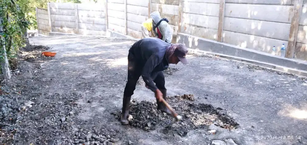 Bongkar bangunan gedung land clearing