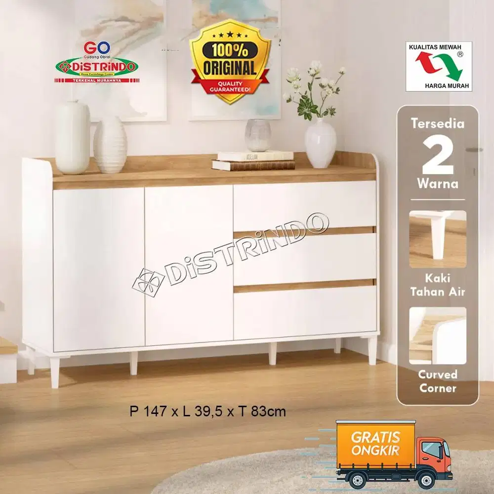 Distrindo -  Bufet Minimalis / Sideboard Lemari Serbaguna