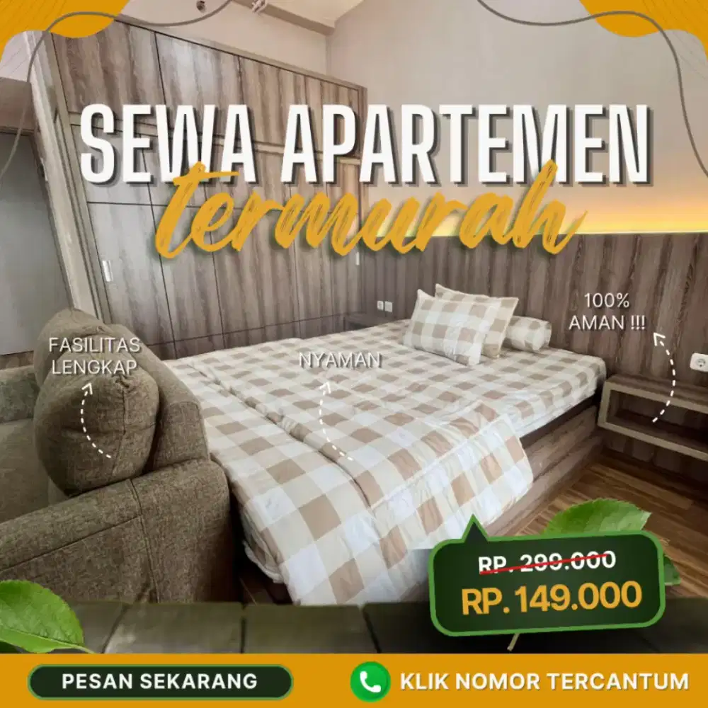 Sewa apartemen treepark city Harian/transit termurah