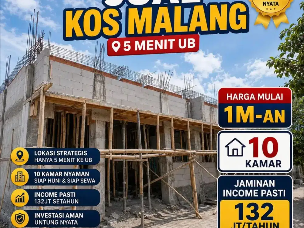 KOST EKSKLUSIF DIJUAL, INVESTASI MENGUNTUNGKAN harga di bawah pasaran