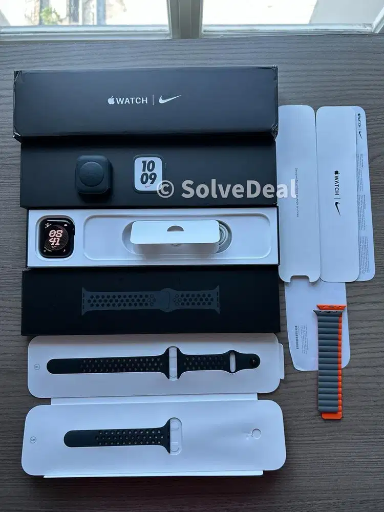 Apple Watch Nike Series 7 45mm Midnight Anthracite Black