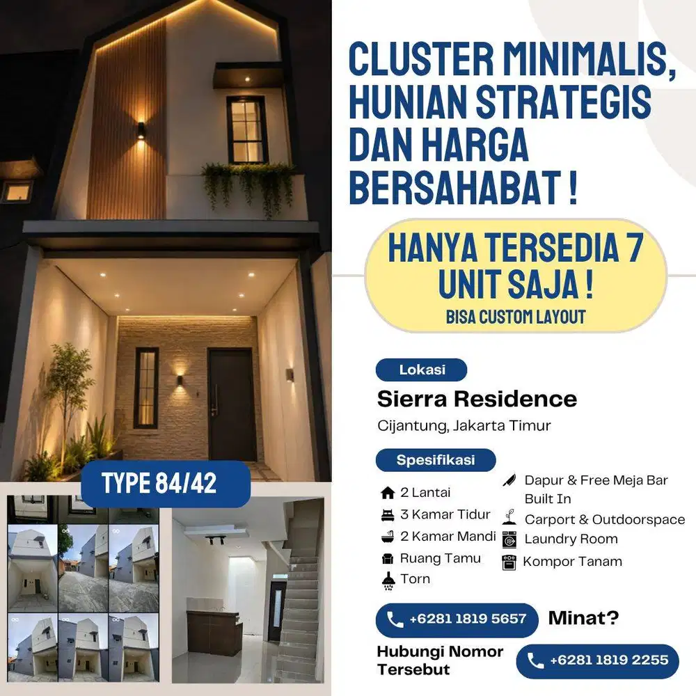 Rumah Siap Huni/Kavling Area di Cijantung Jaktim