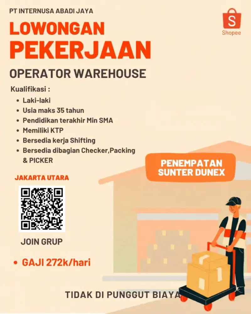 Gaji perhari 272k bersih no potongan