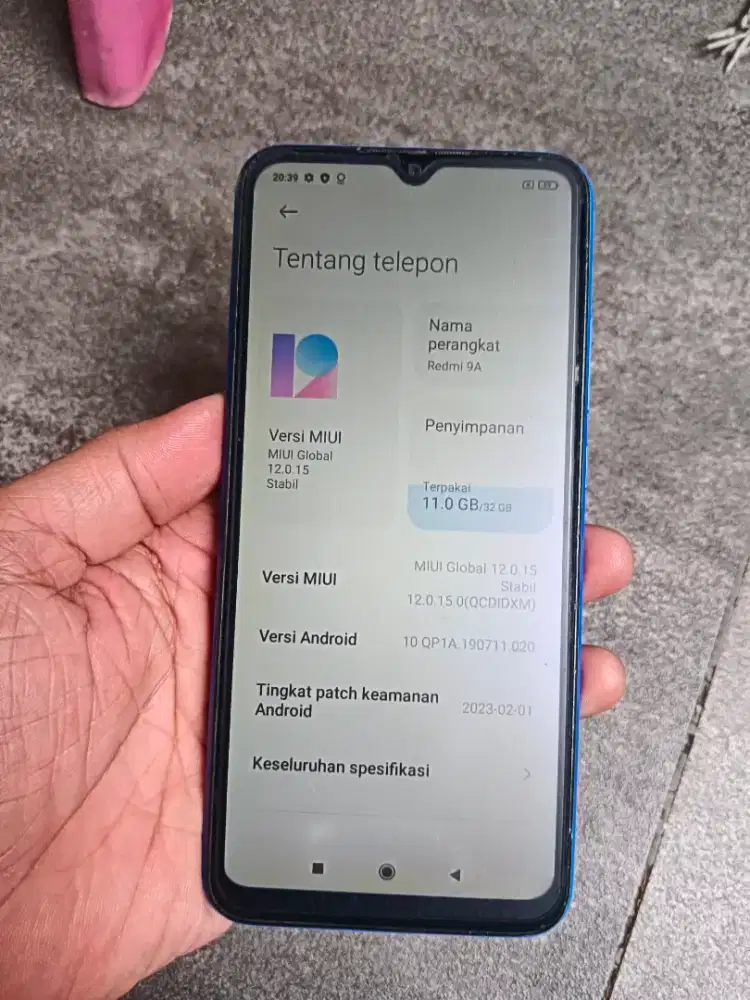 Redmi 9A 3/32GB Apa adanya
