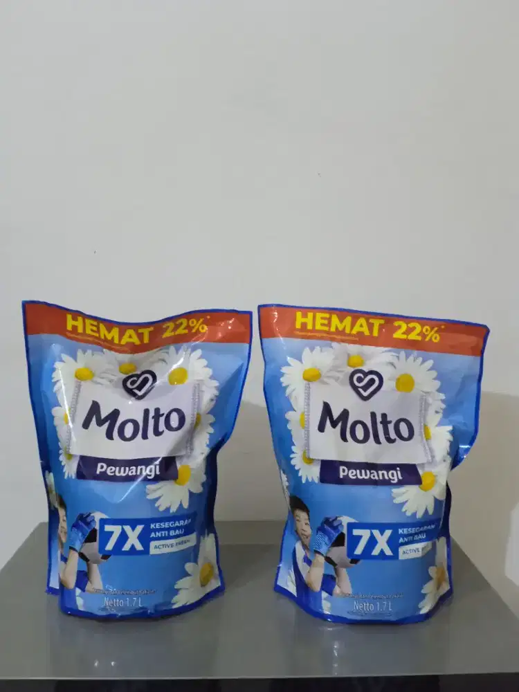 2 Pouch Molto Pewangi Pakaian Active Fresh 1.7L - Total 3.4L Murce