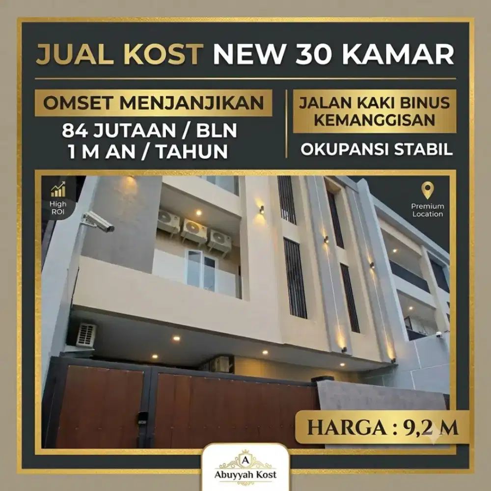 JUAL KOST KOSAN KEBON JERUK JALAN KAKI KE BINUS ANGGREK KEMANGGISAN