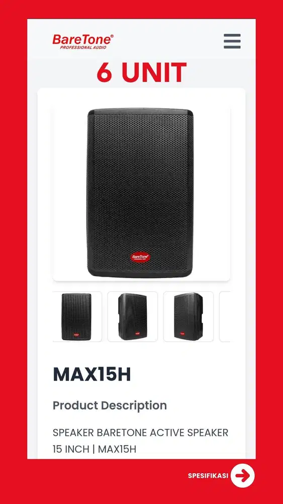 JUAL PAKET SOUND SYSTEM BARETONE 2nd (NEGO SAMPE DEAL)