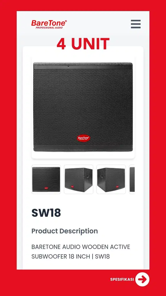 JUAL PAKET SOUND SYSTEM BARETONE 2nd (NEGO SAMPE DEAL)