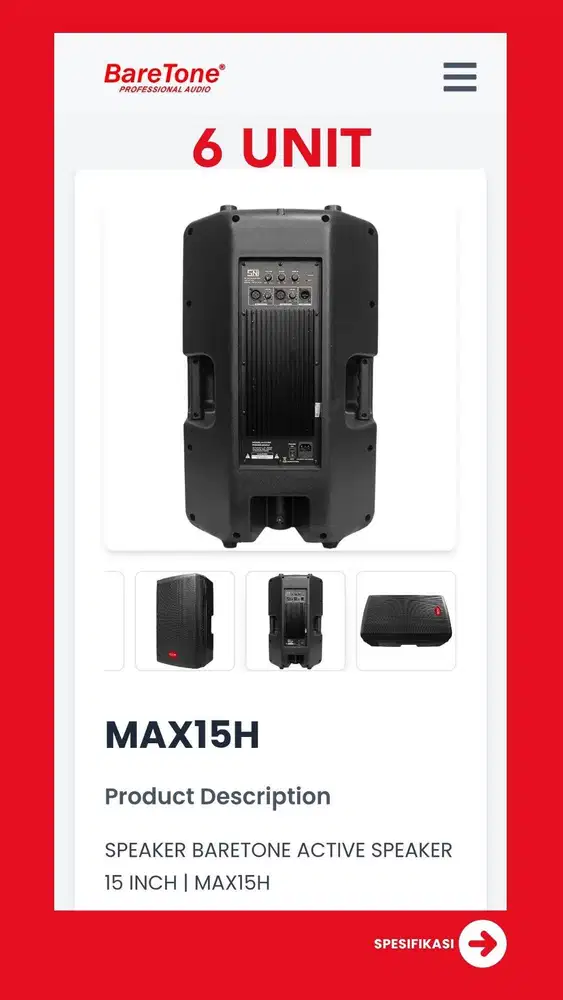 JUAL PAKET SOUND SYSTEM BARETONE 2nd (NEGO SAMPE DEAL)