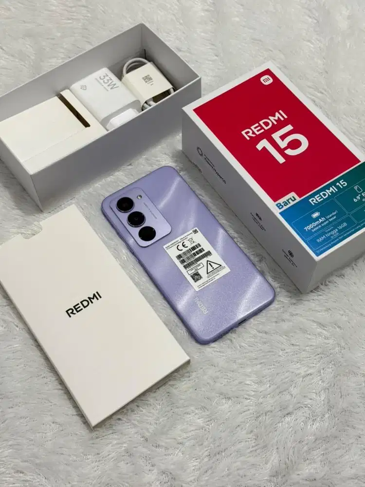Xiaomi Redmi 15 8/256GB Like New Garansi 15 Agustus 2027 - Purple