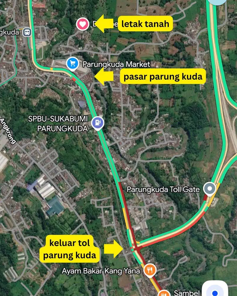 Dijual Tanah Pinggir Jalan di Cibunarjaya Ciambar Sukabumi