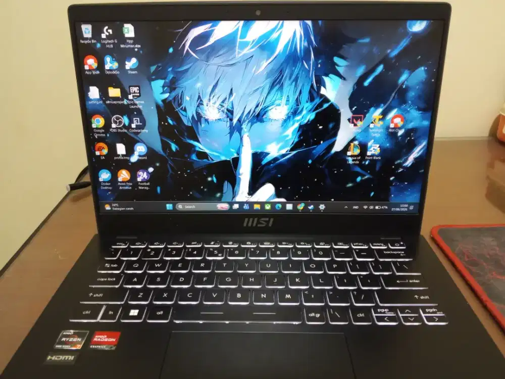 Laptop MSI MODERN 14 C5M, RAM 8GB & 512GB SSD, RYZEN 7