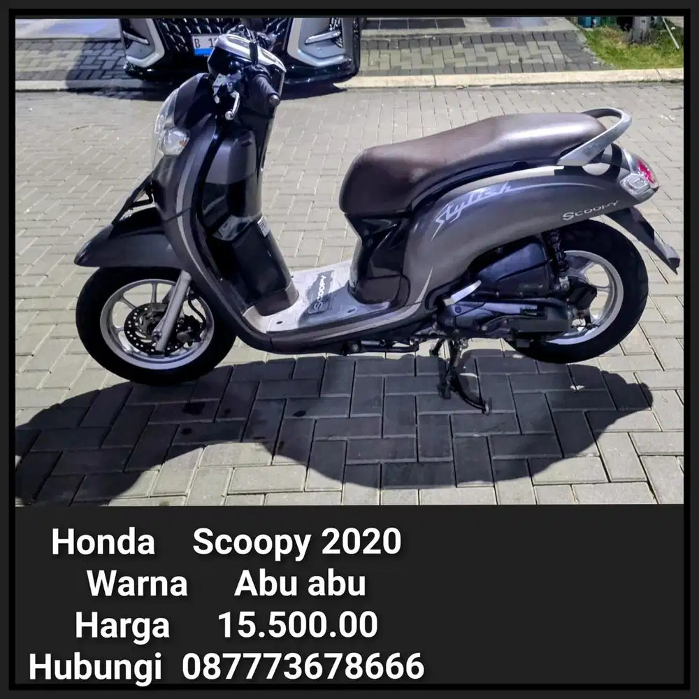 Honda Scoopy 2020 Abu-Abu Mulus Siap Pakai
