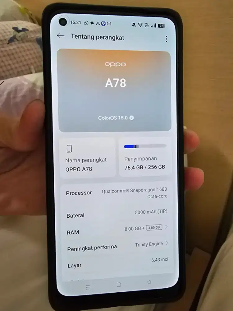 Dijual cepat oppo a 78