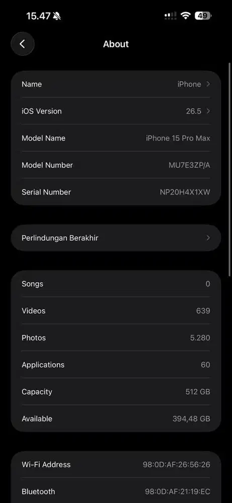 Iphone 15 Promax 512gb