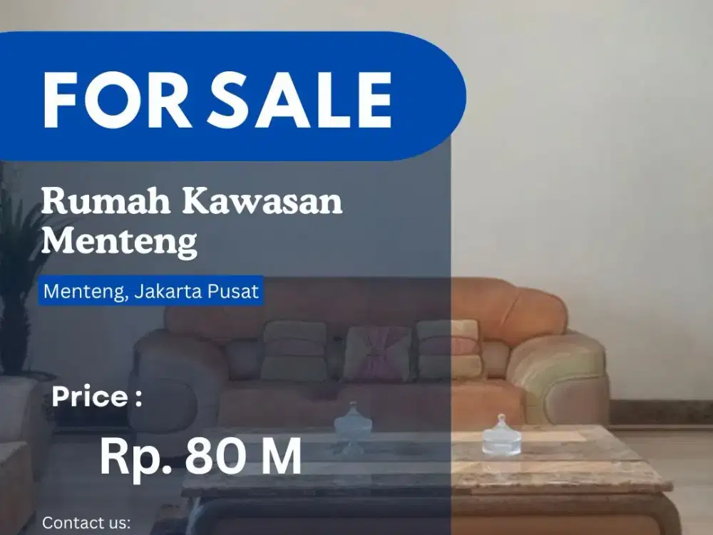 Dijual Rumah Cantik Lokasi Tenang dan Super Elit di Menteng Jakarta