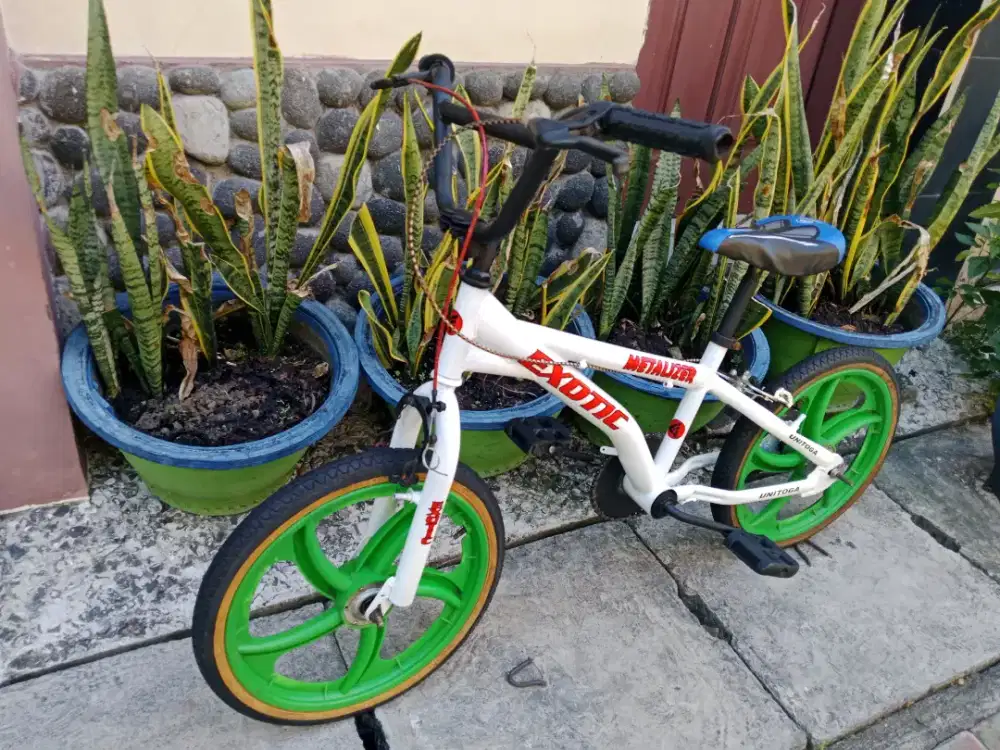 Sepeda bmx warna putih