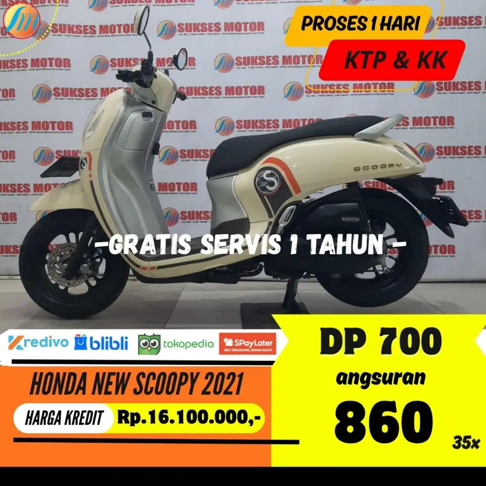 DP CUKUP 700RIBU - HONDA NEW SCOOPY 2021 ANGSURAN SANGAT RINGAN