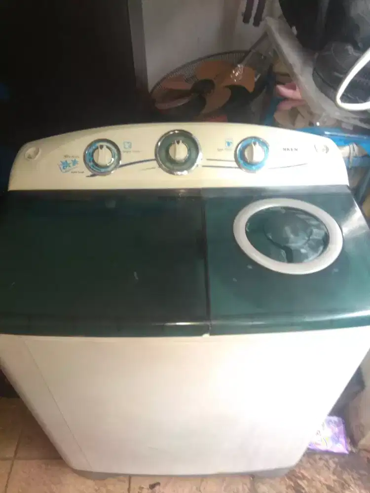 Mesin cuci 2 tabung sanken 10kg normal siap pakai nego tipis