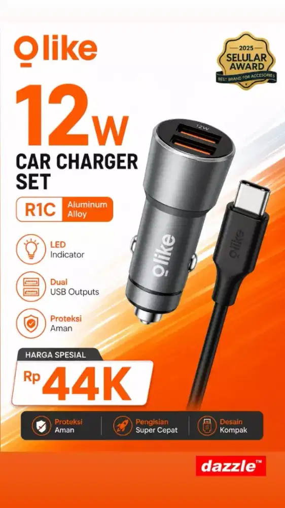 Car charger R1C silver