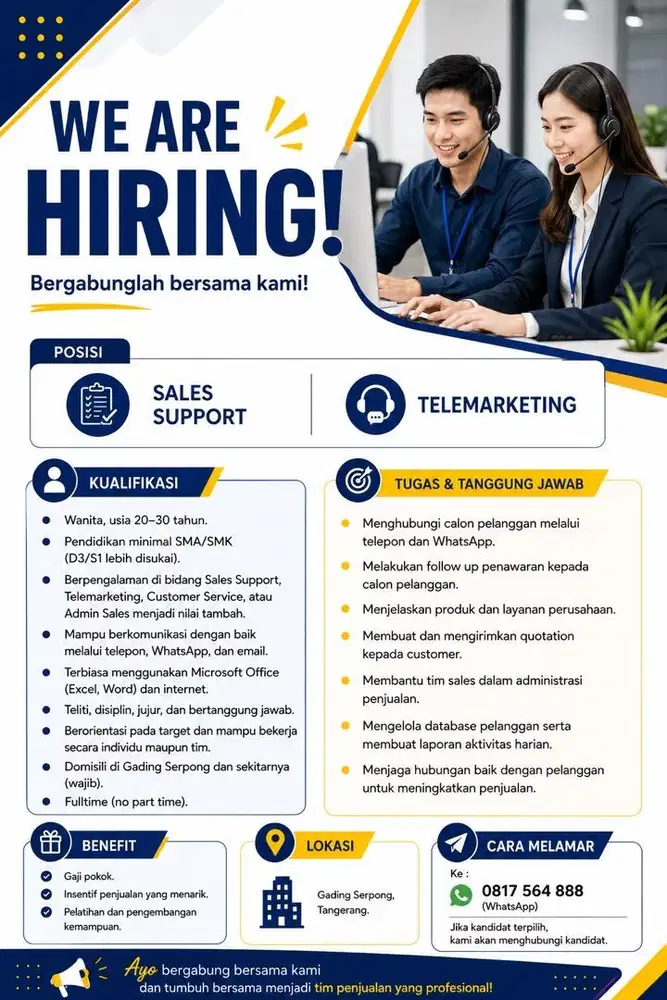 Sales support dan telemarketing