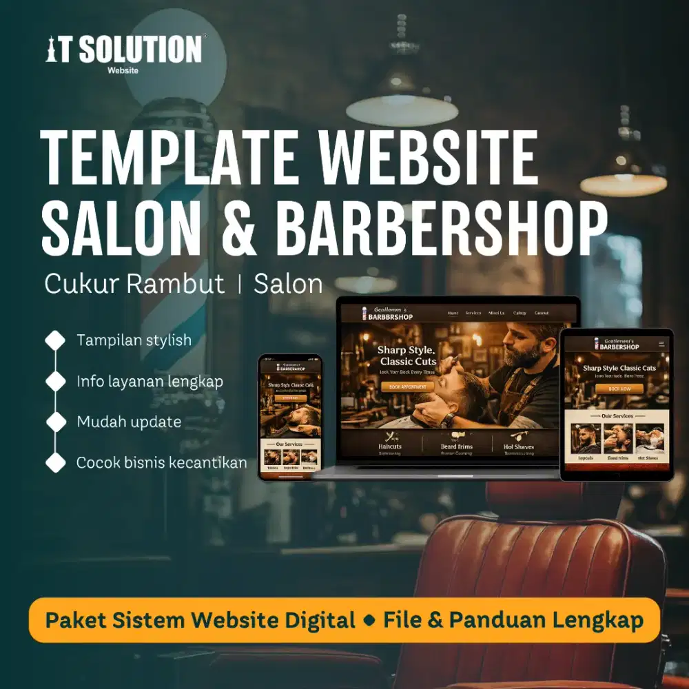 Pembuatan Website Salon & Babershop Siap Pakai