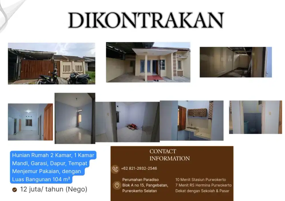 Dikontaran Rumah di Purwokerto Selatan (Nego)