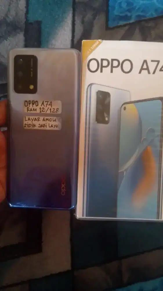 Jual hp Oppo A74. RAM 10.internal 128